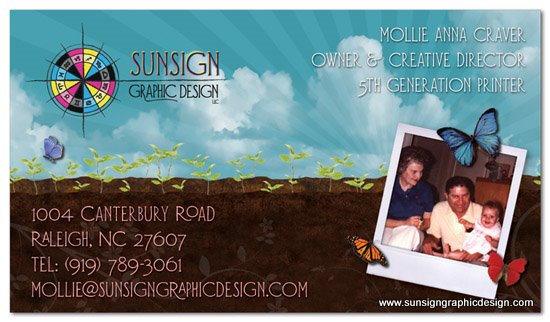 2008 SunSign Business Card Back