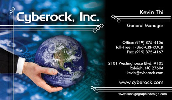 Cyberock 2008 Business Card Front