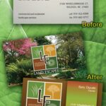 Land Escapes Business Card Before _ After