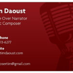 Tim Daoust Audio - Business Card Side 1